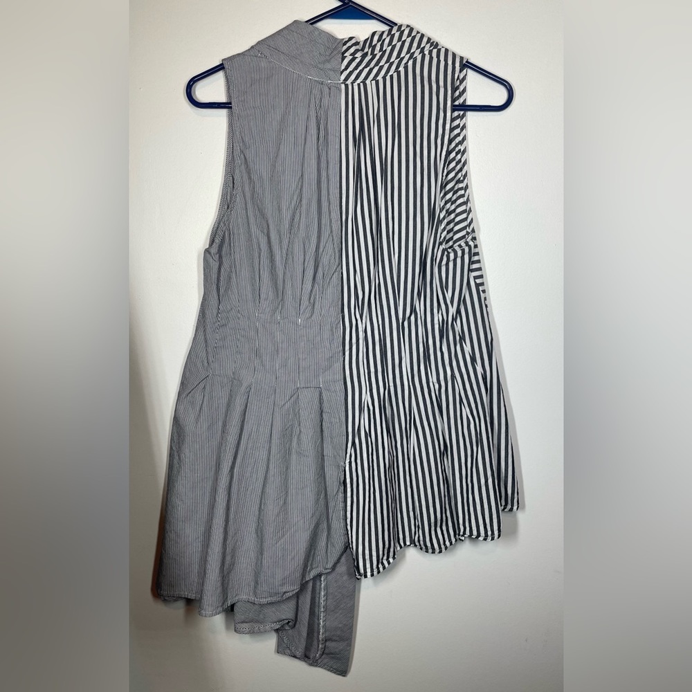 Asymmetrical Button Up Top- Size Large - Picture 2 of 3